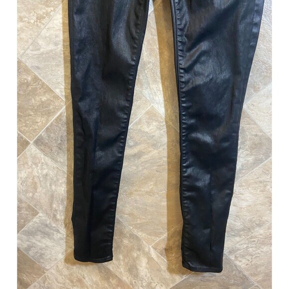 AG Pants Womens Size 25 R Leatherette Super Black The Legging Ankle Super Skinny - Picture 5 of 12